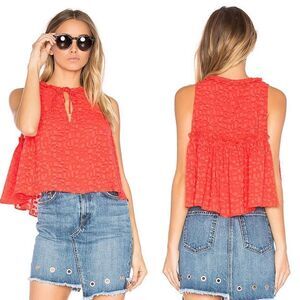 NWT IRO Ragnhild Swing Red/Orange Top Size 40 US 8